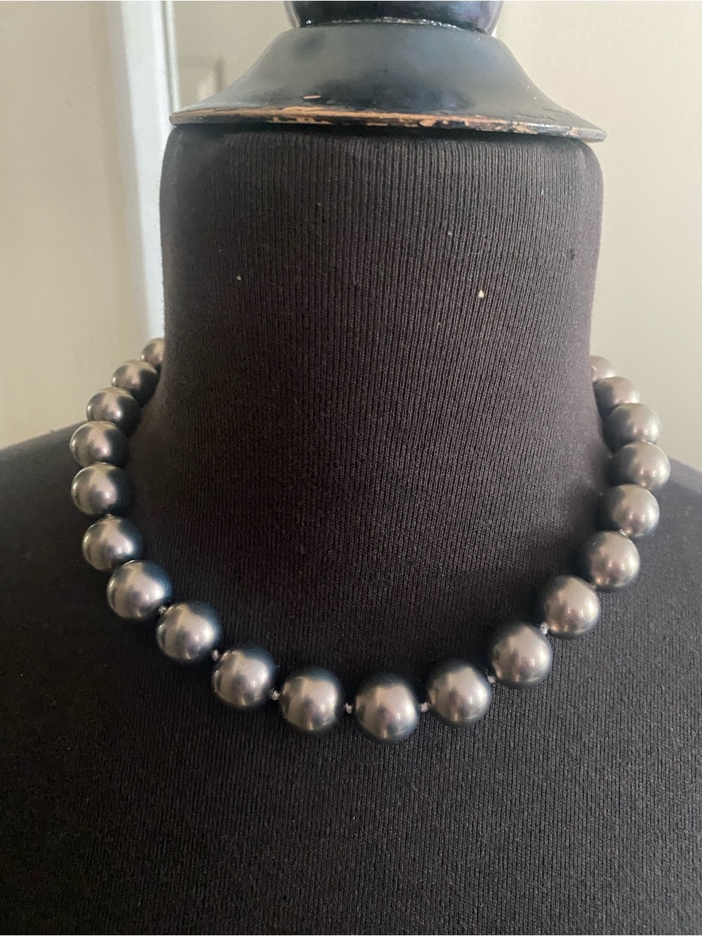 Masami Bronze Shell Pearls Necklace Choker 14K Ball clasp
